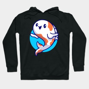 Cute Koi Fish Swimming Cartoon Hoodie